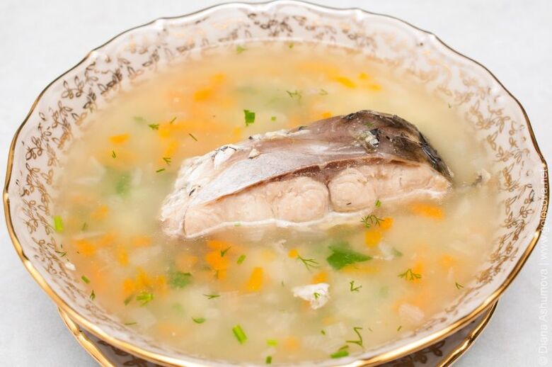 рыбны суп для дыеты 6 пялёсткаў
